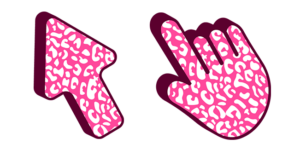 Pink Cheetah Print Cursor - Sweezy Custom Cursors