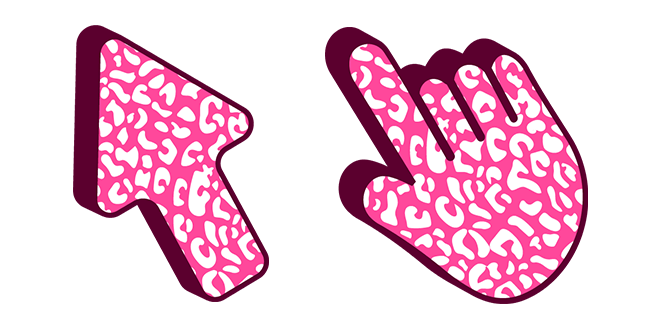 pink cheetah print custom cursor