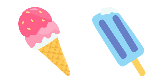 pink ice cream blue popsicle custom cursor