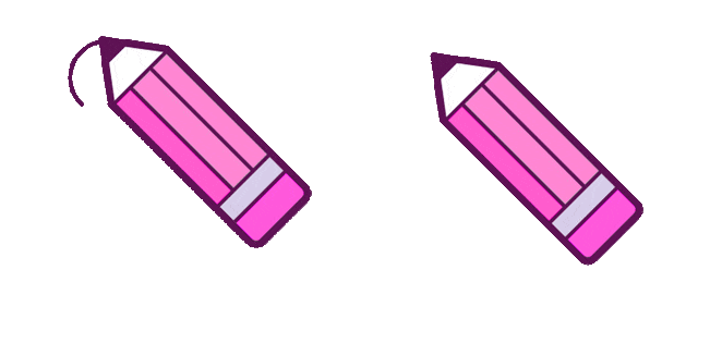 pink pencil animated custom cursor