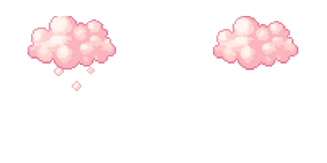 pink snow cloud pixel animated custom cursor