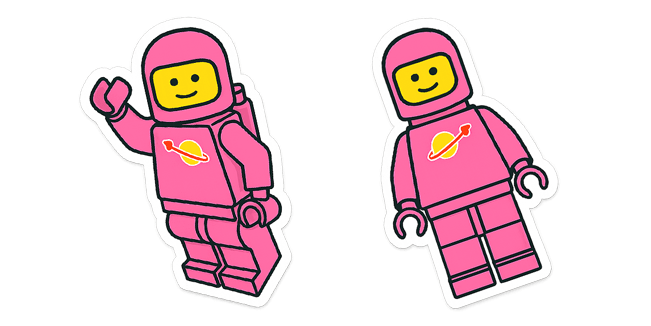 pink spaceman lego custom cursor