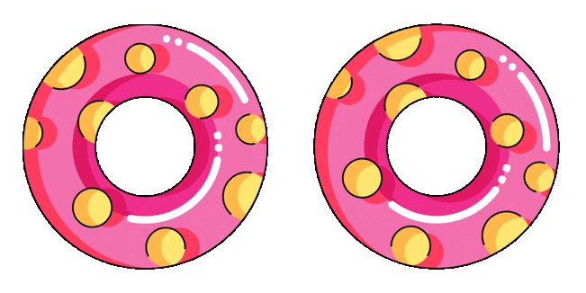 pink swimming circle animated custom cursor