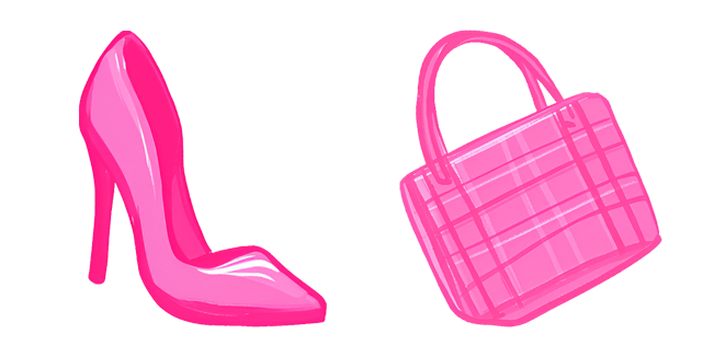 pinky high heel and handbag custom cursor