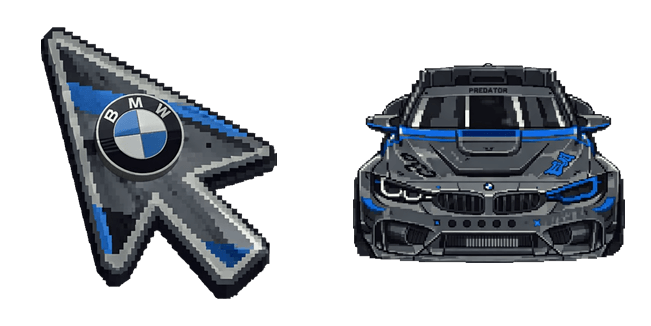 pixel bmw m4 racing car custom cursor