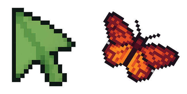 pixel monarch butterfly custom cursor