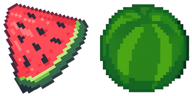 pixel watermelon custom cursor