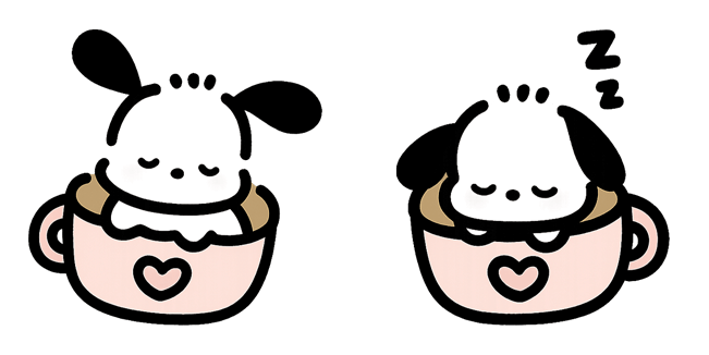 pochacco sitting in cup custom cursor
