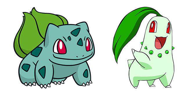 Pokemon Bulbasaur & Chikorita Cursor - Pokemon Cursors - Sweezy