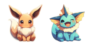 Pokemon Eevee & Vaporeon Cursor - Pokemon Cursors - Sweezy