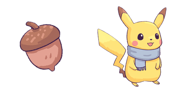 pokemon fall pikachu acorn custom cursor