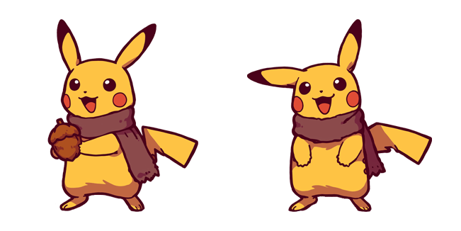 pokemon pikachu autumn scarf custom cursor
