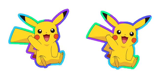 pokemon pikachu colorful stroke animated custom cursor