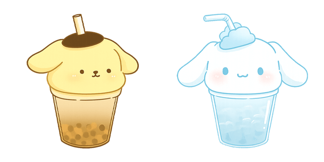 pompompurin cinnamoroll kawaii boba tea custom cursor