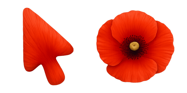 poppy flower custom cursor