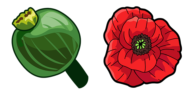 poppy flower custom cursor