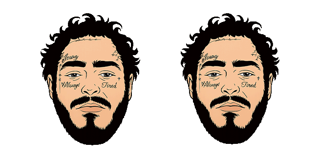 post malone face animated custom cursor