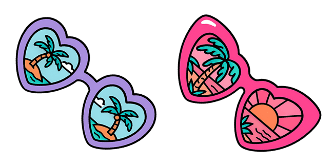 preppy summer glasses custom cursor