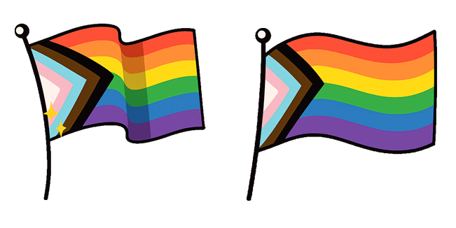 progress lgbtq pride flag custom cursor