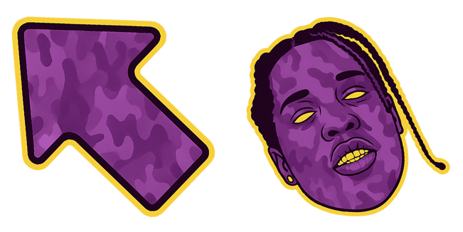 purple camouflage asap rocky custom cursor
