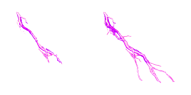 purple lightning animated custom cursor