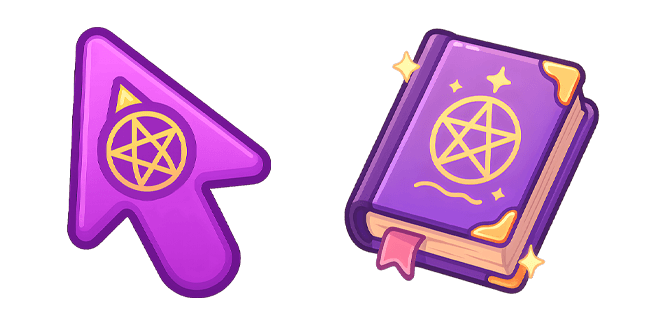 purple witch arrow grimoire halloween custom cursor
