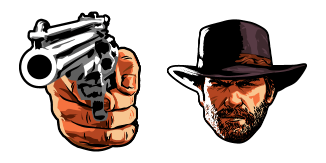 RDD2 Arthur Morgan & Gun Cursor - Games Cursor - Sweezy Cursor