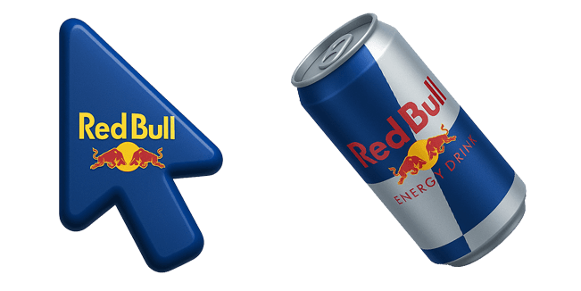 red bull energy drink 3D custom cursor