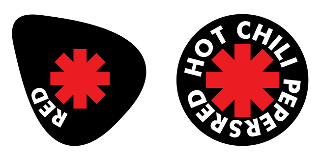 red hot chili peppers logo animated custom cursor