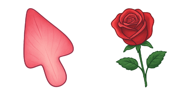 red rose flower custom cursor