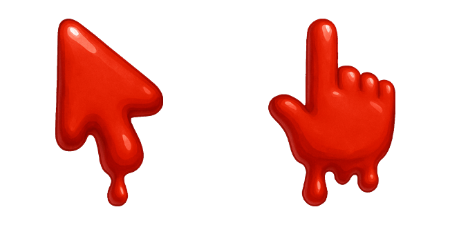 red slime drip arrow custom cursor