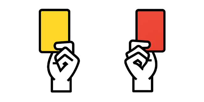 referee yellow card & red card custom cursor