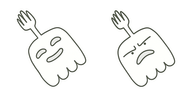 regular show happy & angry hi five ghost custom cursor