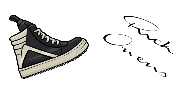 rick owens geobasket leather shoes animated custom cursor