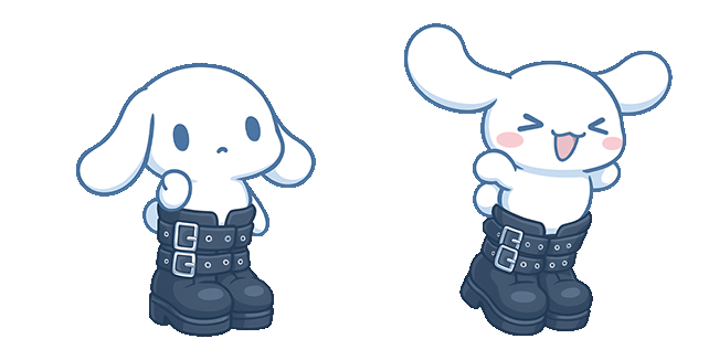 saniro cinnamoroll big boots animated custom cursor
