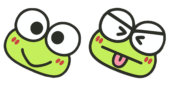 sanrio happy & grimacing keroppi custom cursor