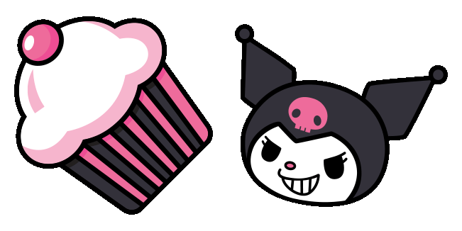 sanrio kuromi and cupcake animated custom cursor