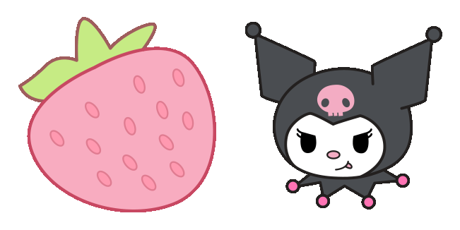 sanrio kuromi strawberry animated custom cursor
