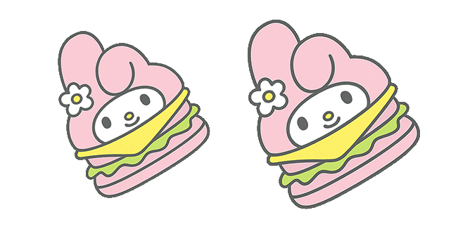 sanrio my melody burger animated custom cursor