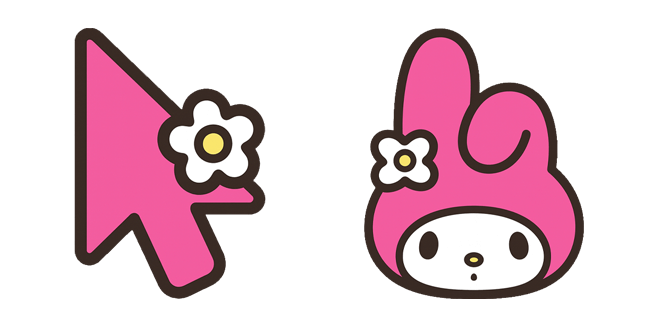 sanrio my melody pink arrow custom cursor