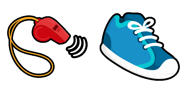 school whistle sneakers animated custom cursor