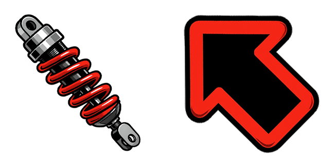shock absorber arrow custom cursor