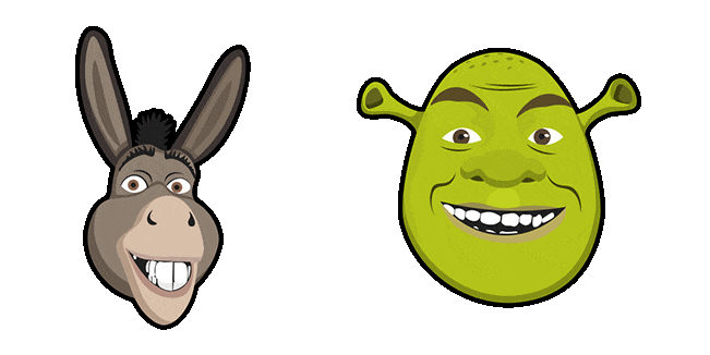 shrek donkey animated custom cursor
