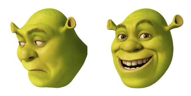 shrek funny face meme custom cursor