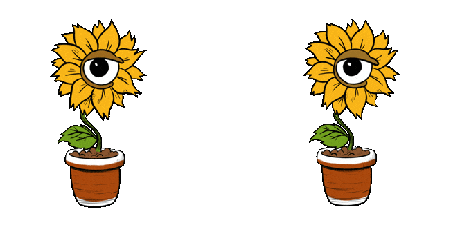 sleepy sunflower animated custom cursor