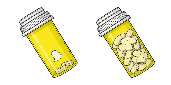 snapchat pills animated custom cursor