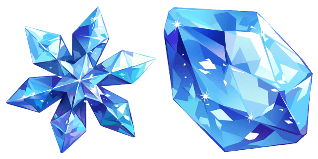 snowflake & ice piece custom cursor