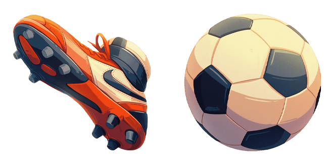 soccer shoe and ball custom cursor