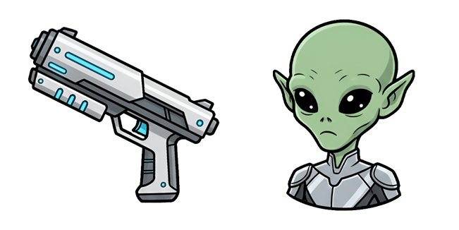space alien & sci fi blaster custom cursor
