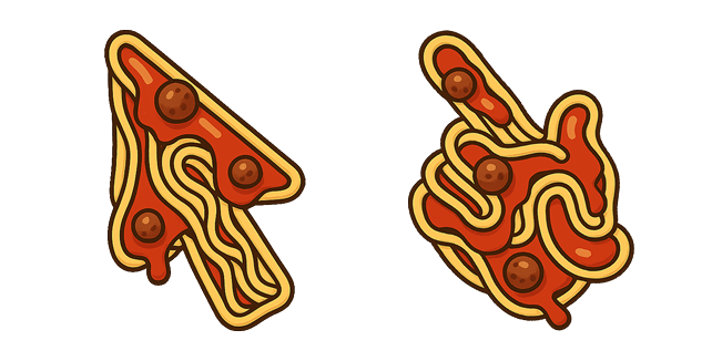 spaghetti wiht meatballs custom cursor
